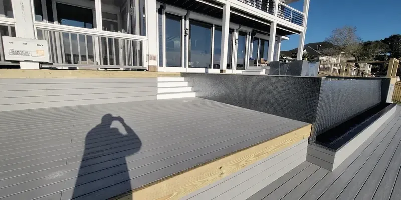 Custom deck and porch build by Howard Roofing & Construction, Wilmington NC
